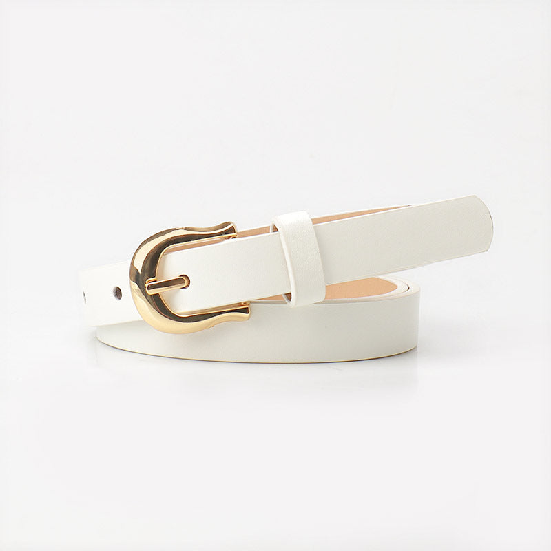 Women's Pin Buckle Flat Candy Color Simple Belts