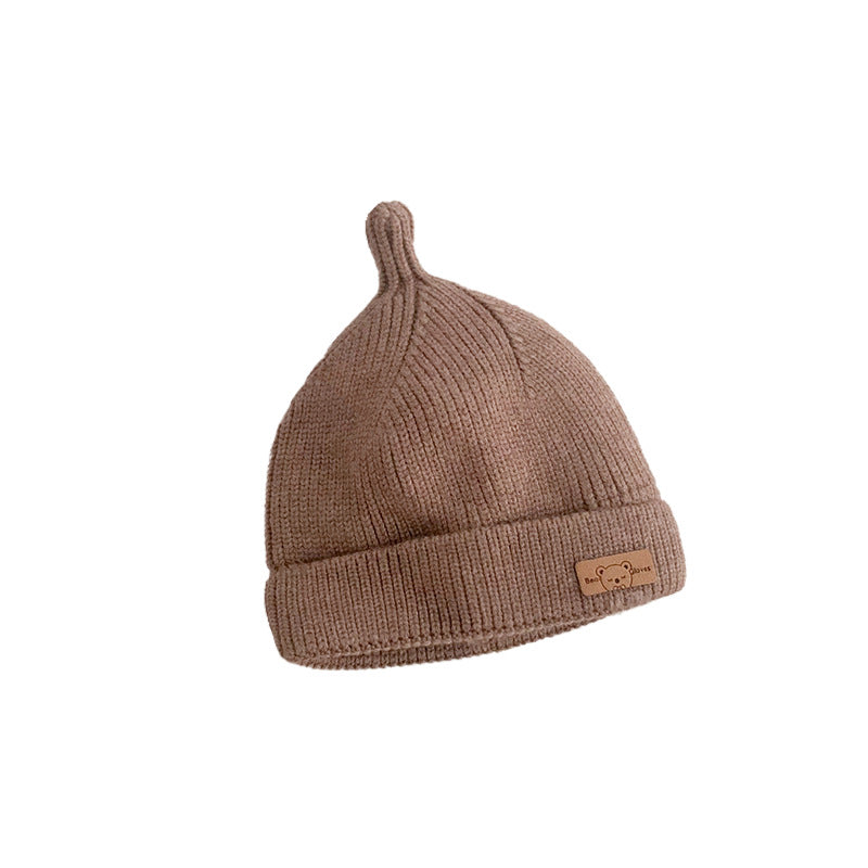 Style Hat Infant Warm Knitted Sleeve Kids' Headwear