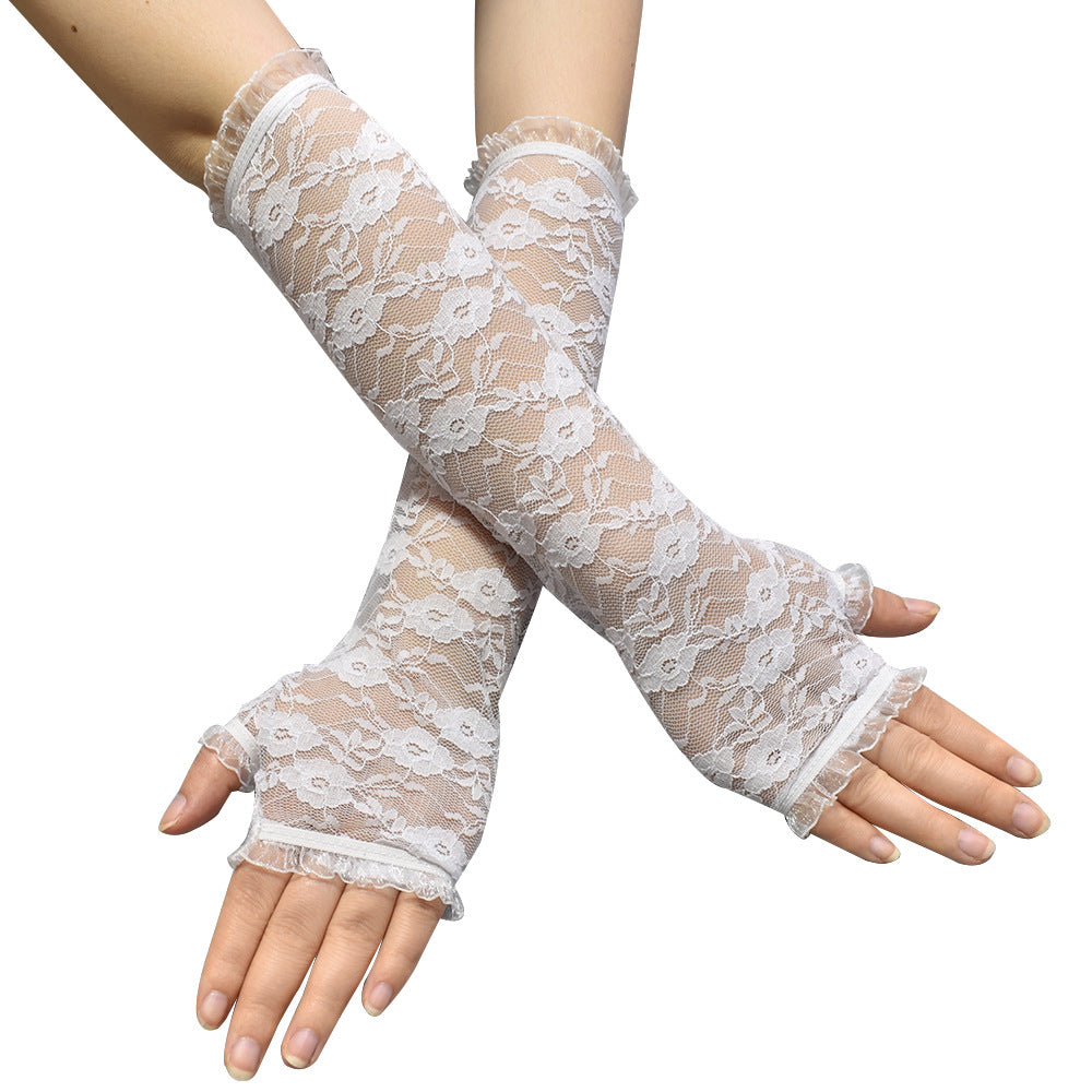 Women's Protection Oversleeve Summer Mid-length Arm Sleeve Gloves