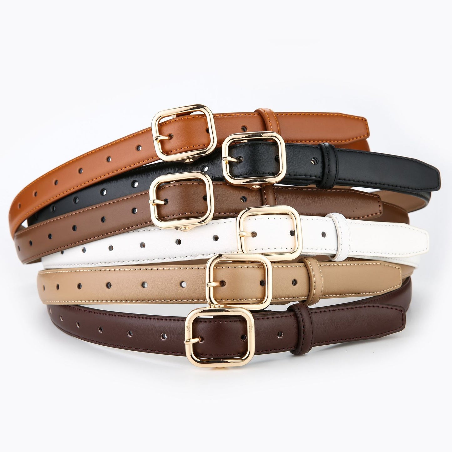 Women's Leather High Sense Decorative Four Retro Belts