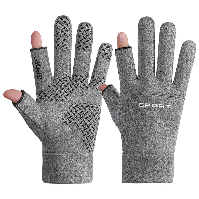 Women's & Men's Horizontal Label Unilateral Sports Riding Touch Screen Gloves