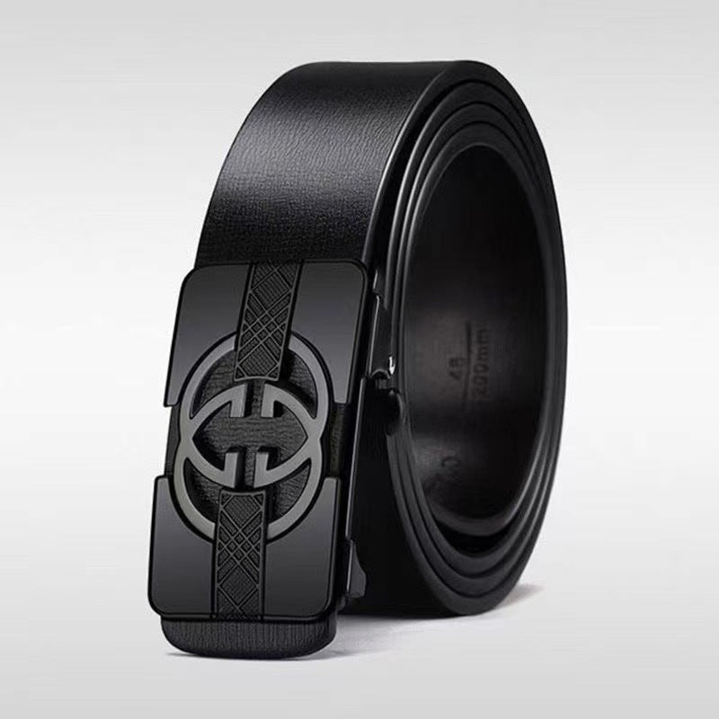 Men's Toothless Inner Wear Letters Automatic Buckle Belts