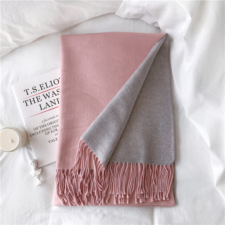 Women's Elegant Soft Double-sided Artificial Cashmere Shawl Scarfs