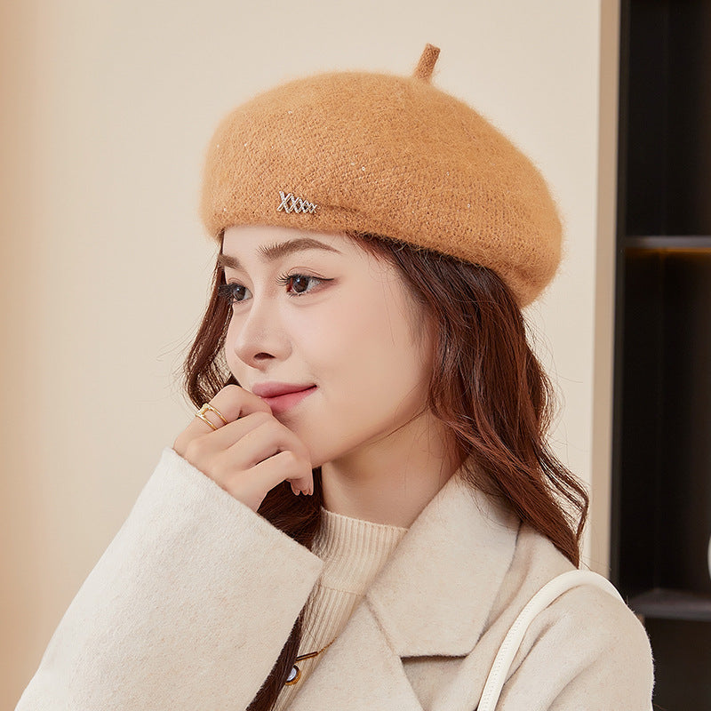 Women's Wool Beret Retro Artistic Painter Hat Temperament Hats & Caps