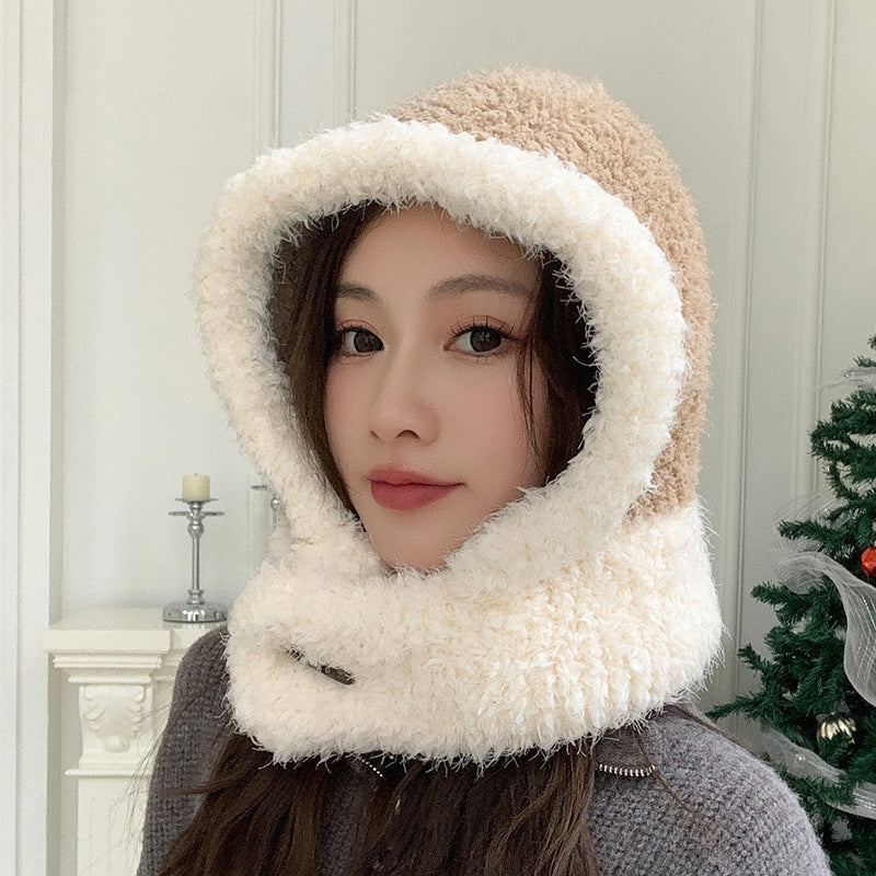 Women's Suit Cute Windproof Neck Ear Protection Warm Hats & Caps