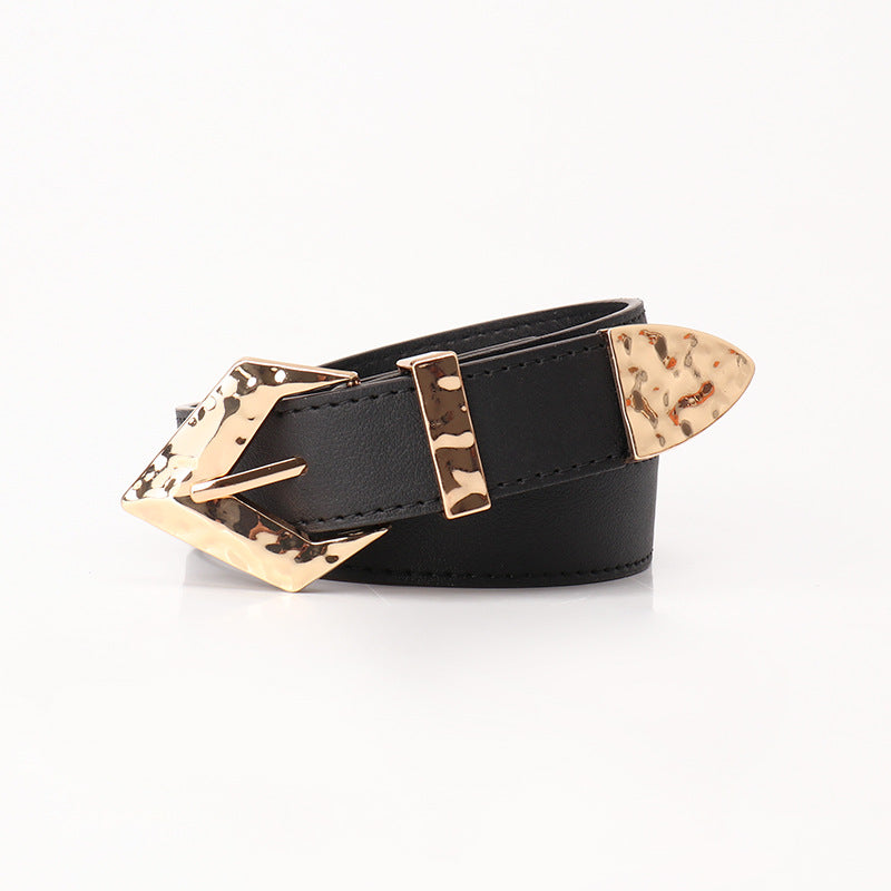 Women's Retro Simple Trendy Cool Alloy Buckle Belts