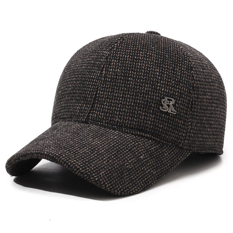 Men's Woolen Baseball Fleece-lined Warm Dad Style Hats & Caps