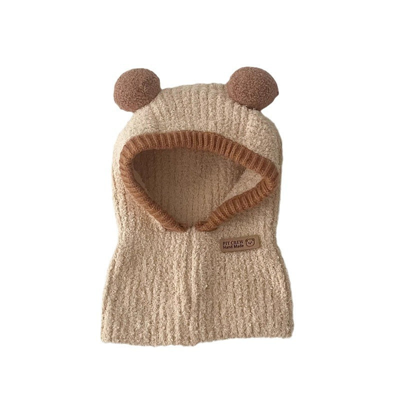 Women's & Men's Hat Integrated Windproof Warm Wool Beanie Kids' Headwear