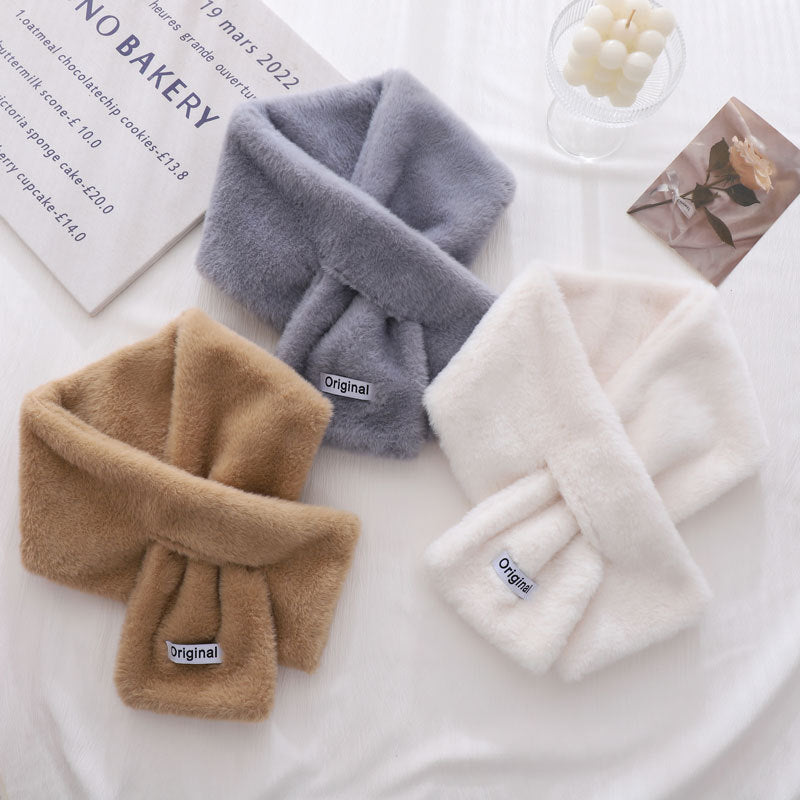 Women's Warm Thickened Small Imitation Rabbit Fur Scarfs