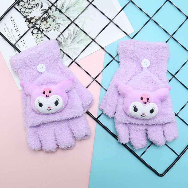 Flip Warm Cute Primary School Clow Gloves