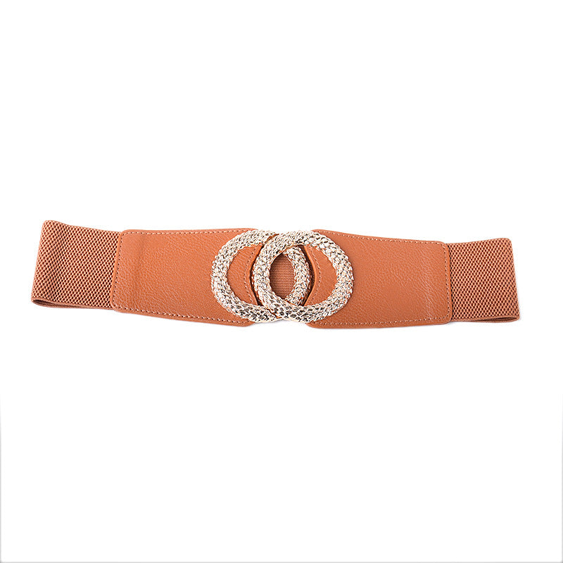 Women's Cinched Waist Elastic Seal With Skirt Belts