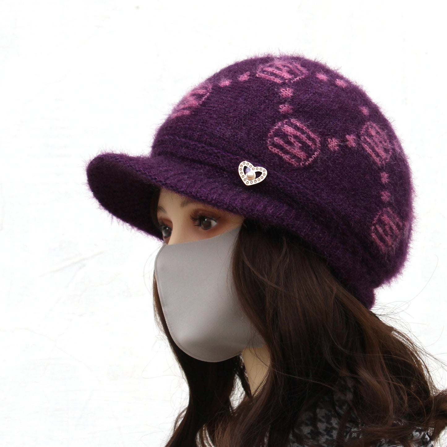 Winter Hat Female Mom Style Elders Grandma Fleece Thickened Hats & Caps