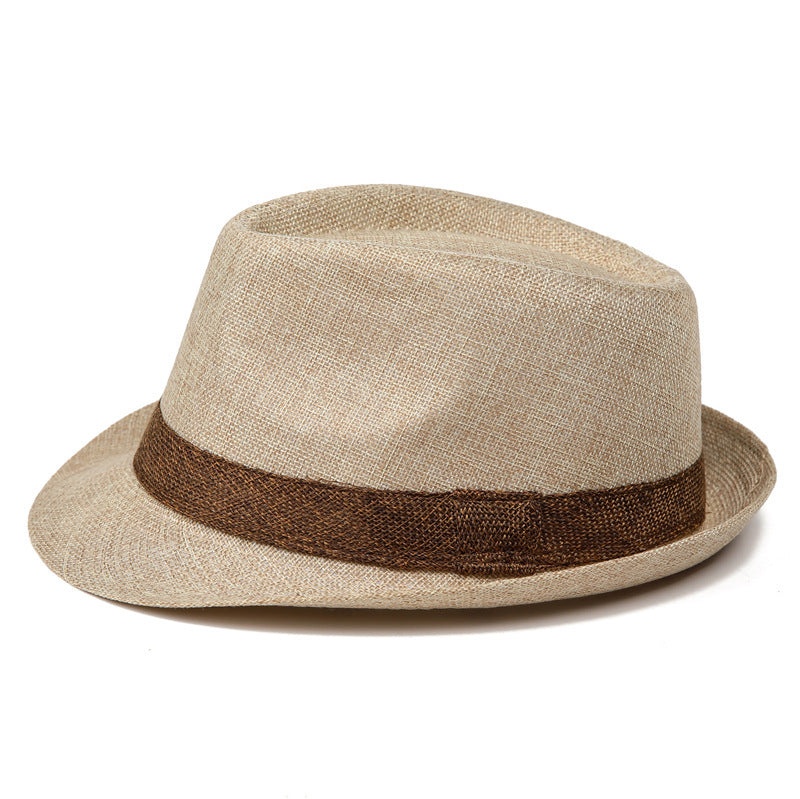 Men's Hat Summer Thin Linen Straw Dad Fashion Casual Kids' Headwear