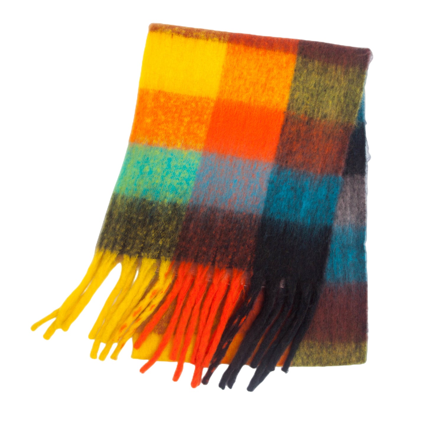 Women's Thick Color Thickened Double-sided Plaid Bib Scarfs