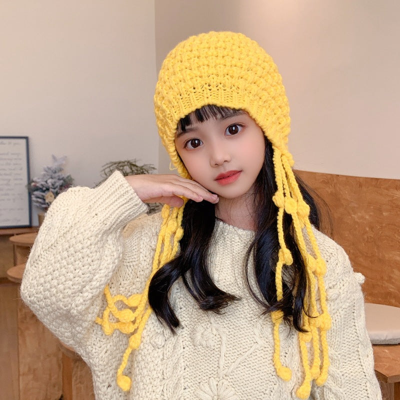 Children's Style Korean Wool Hat Western Handmade Kids' Headwear