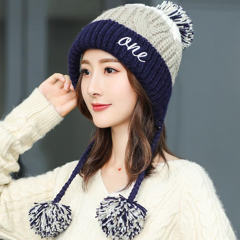 Women's Woolen Fashion Warm Hat Sweet Cute Korean Style Hats & Caps