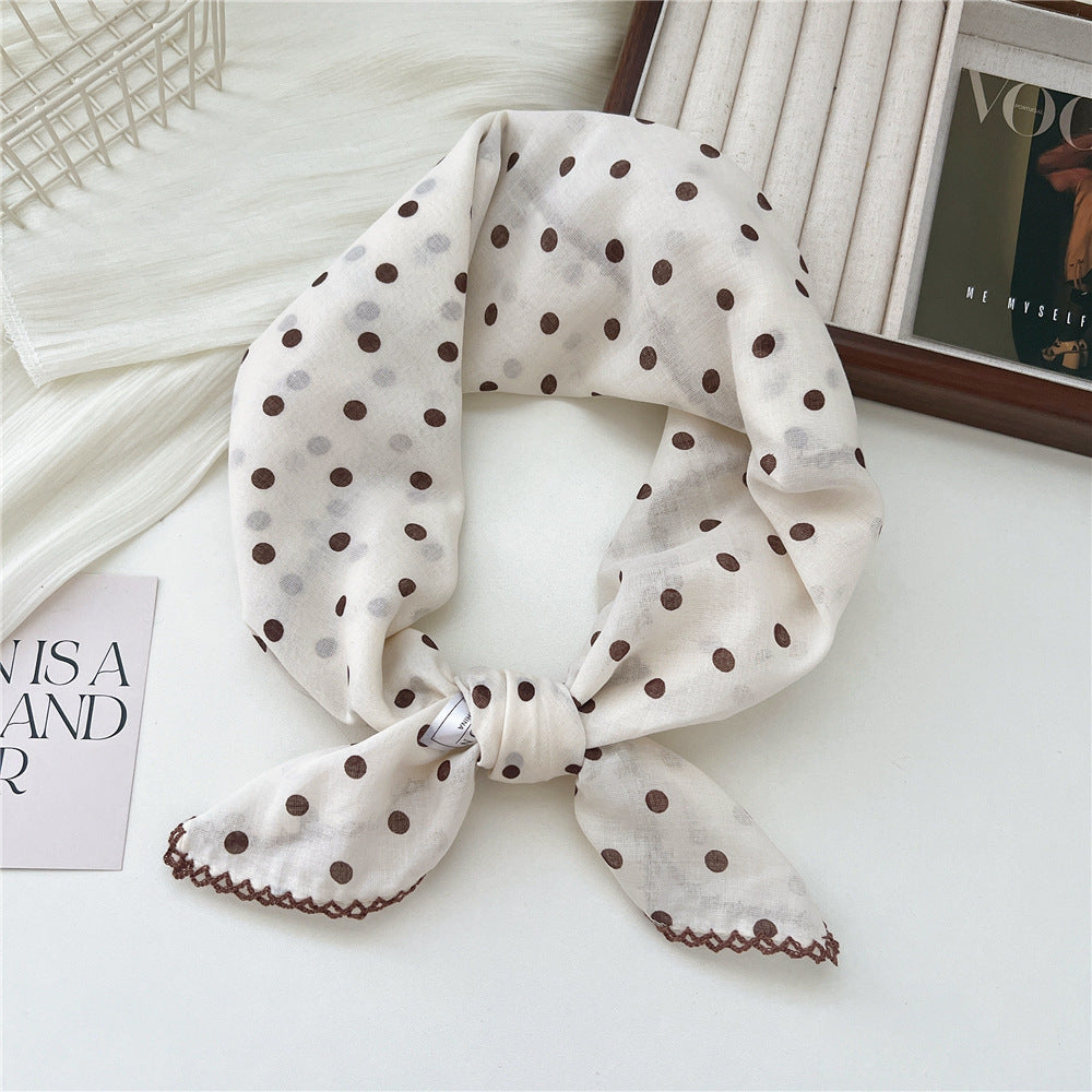 Women's Korean Style Small Square Towel Silk For Soft Scarfs