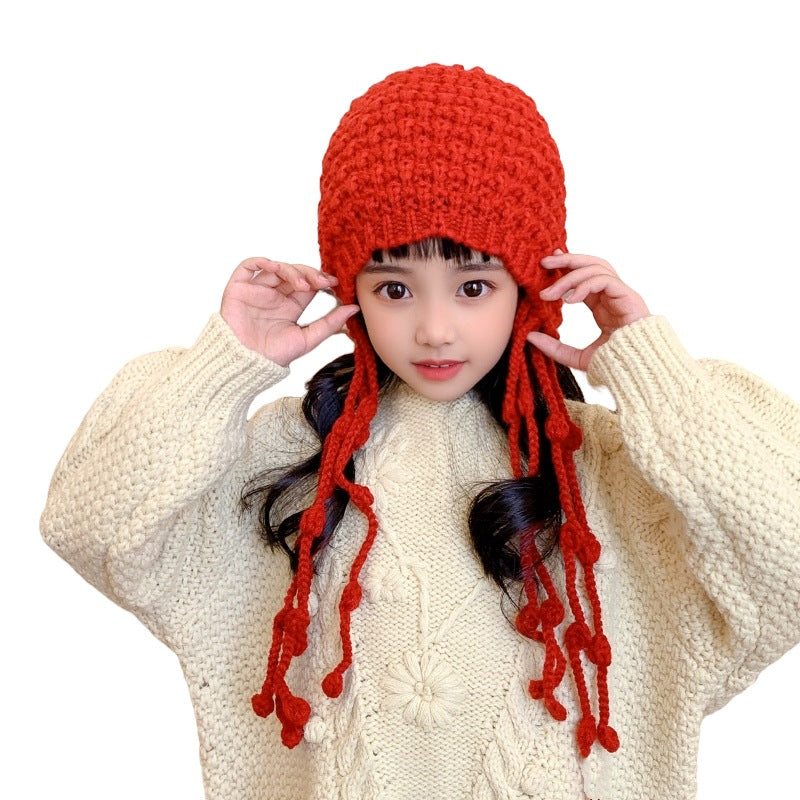 Children's Style Korean Wool Hat Western Handmade Kids' Headwear