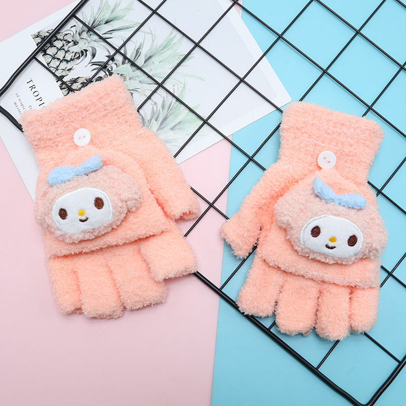 Flip Warm Cute Primary School Clow Gloves