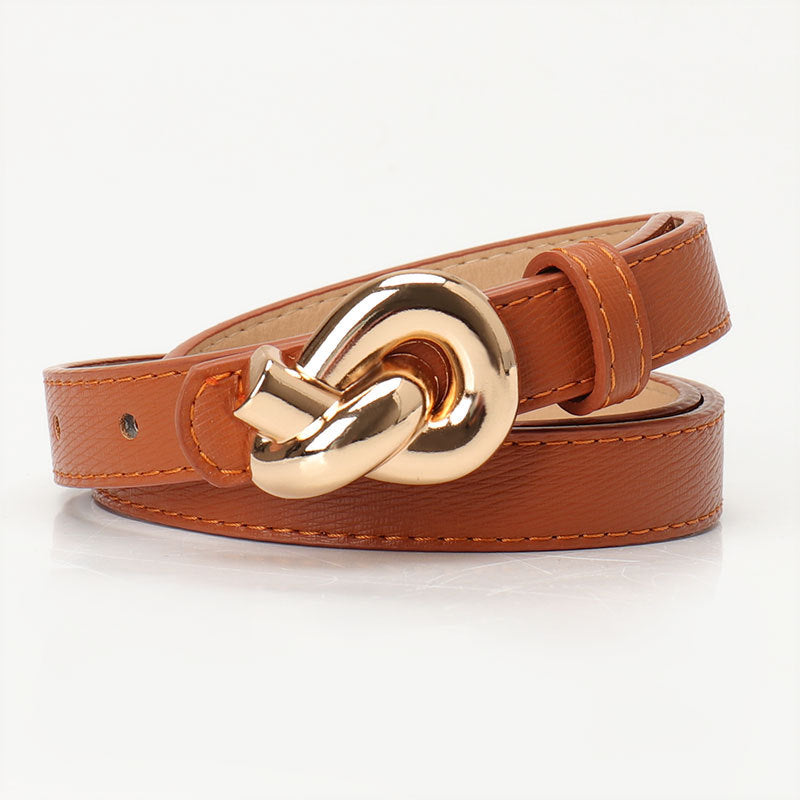 Women's Smooth Buckle Korean Style Simple Decorative Belts