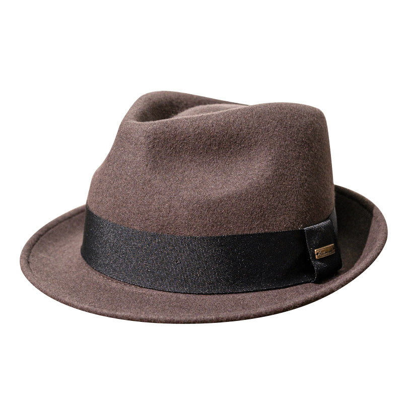 Women's & Men's Style Woolen Hat Jazz Small Brim Hats & Caps