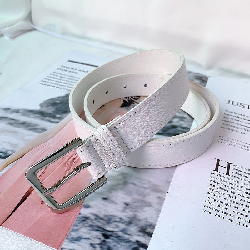 Women's Width Simple Korean Style Casual Pin Belts