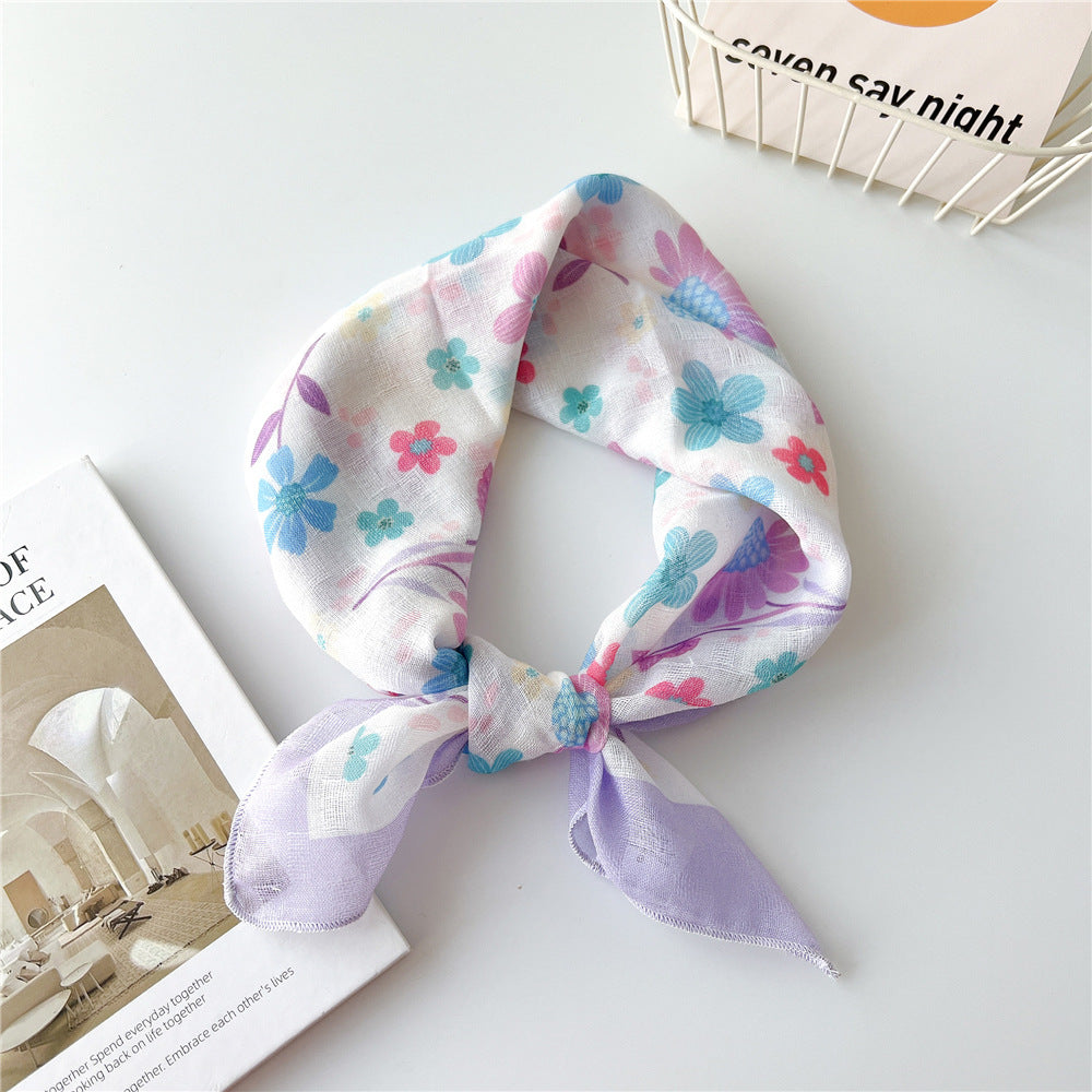 Women's Square Towel Silk Artistic Versatile Fashionable Elegant Scarfs