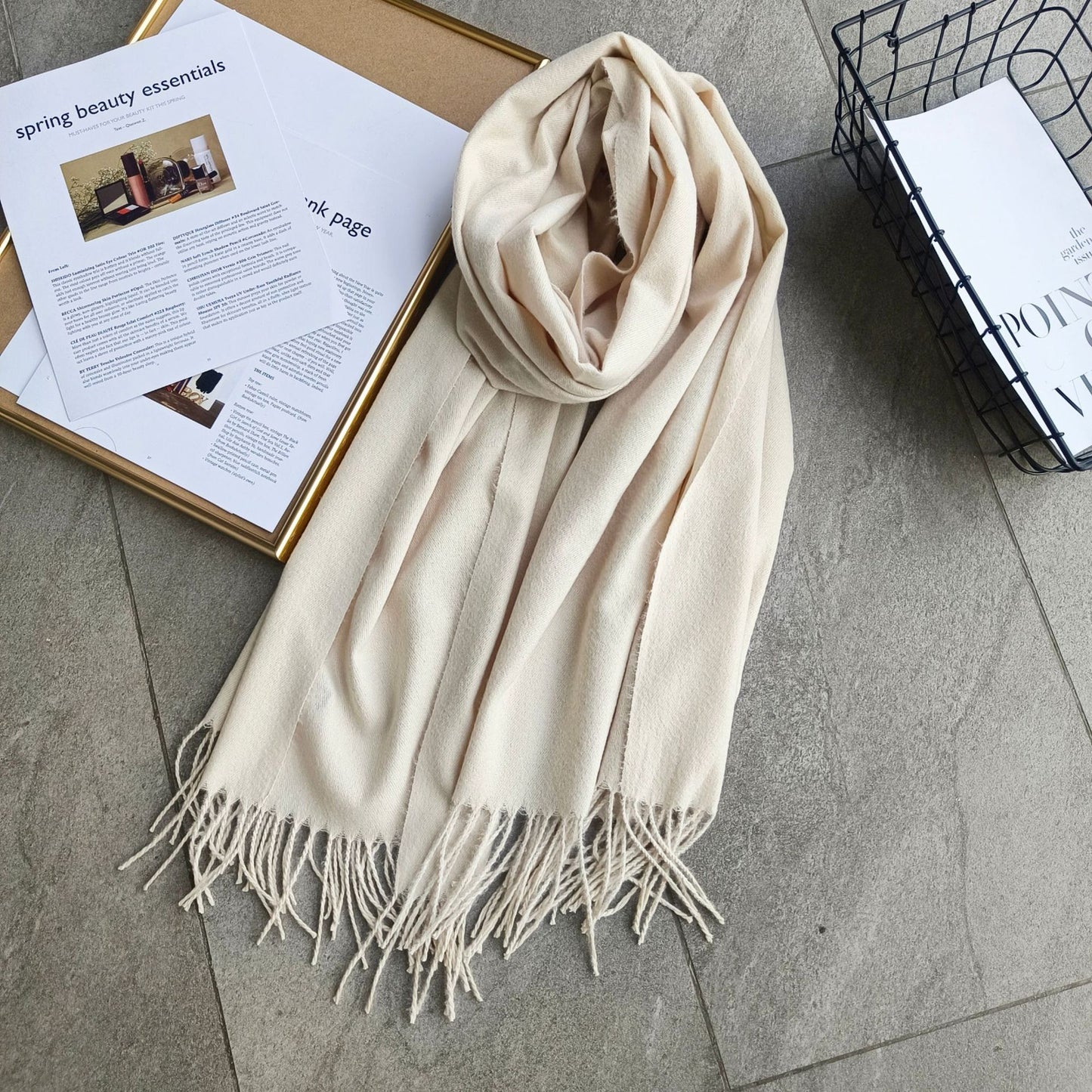 Women's Solid Color Korean Stylish Simple Versatile Scarfs