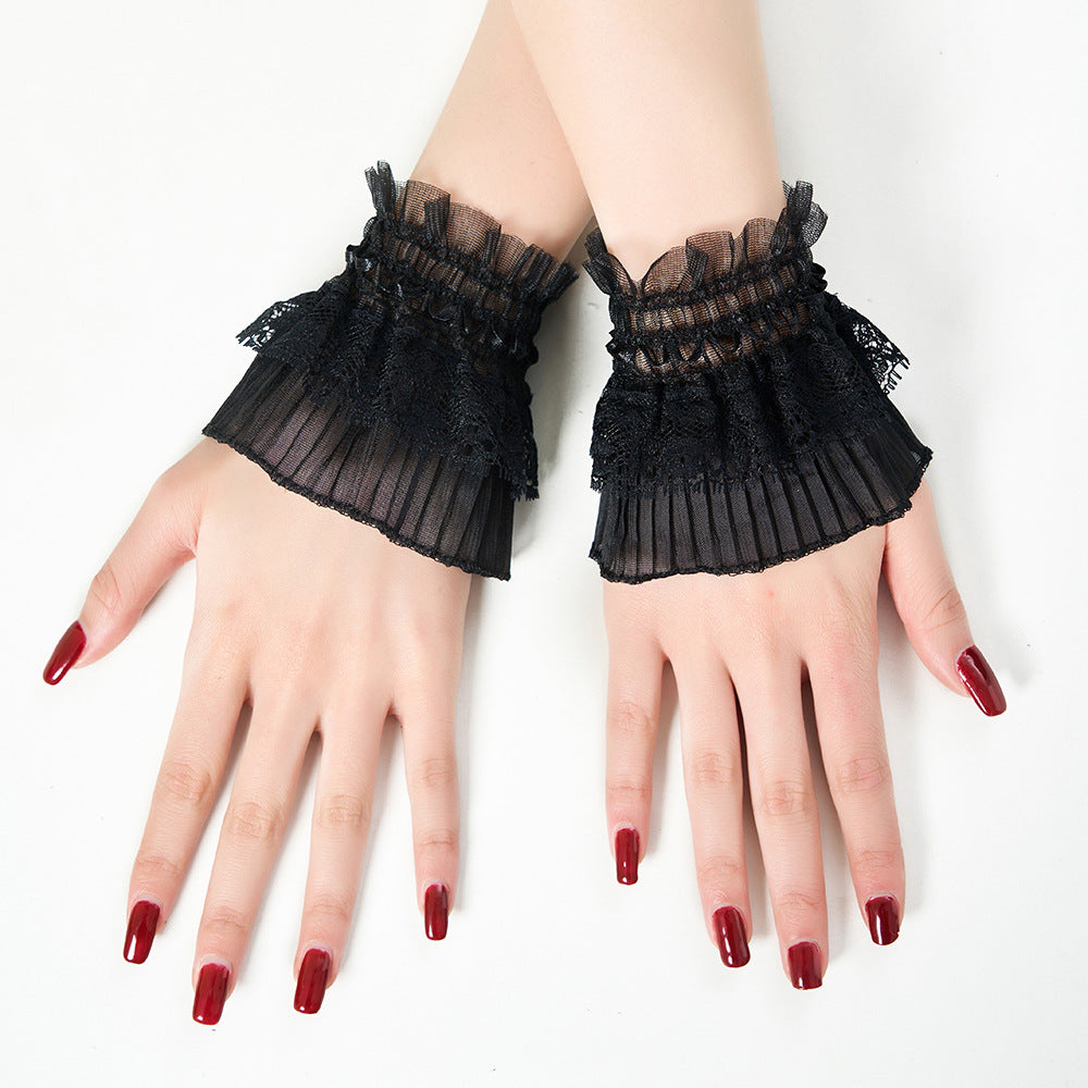 Wrist Flower Decoration Style Soft Clothing Gloves