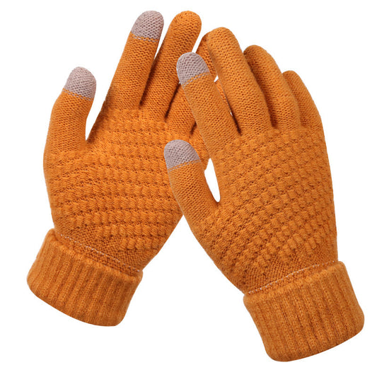 Women's Screen Knitted Winter Cold Protection Thickening Gloves