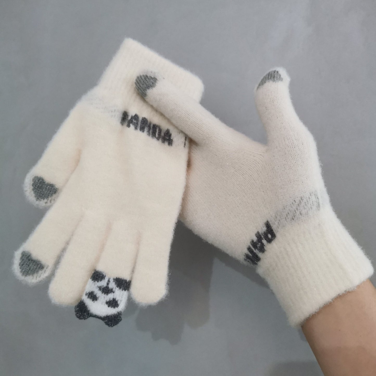 Women's Touch Screen Knitted Windproof Cycling Warm Gloves