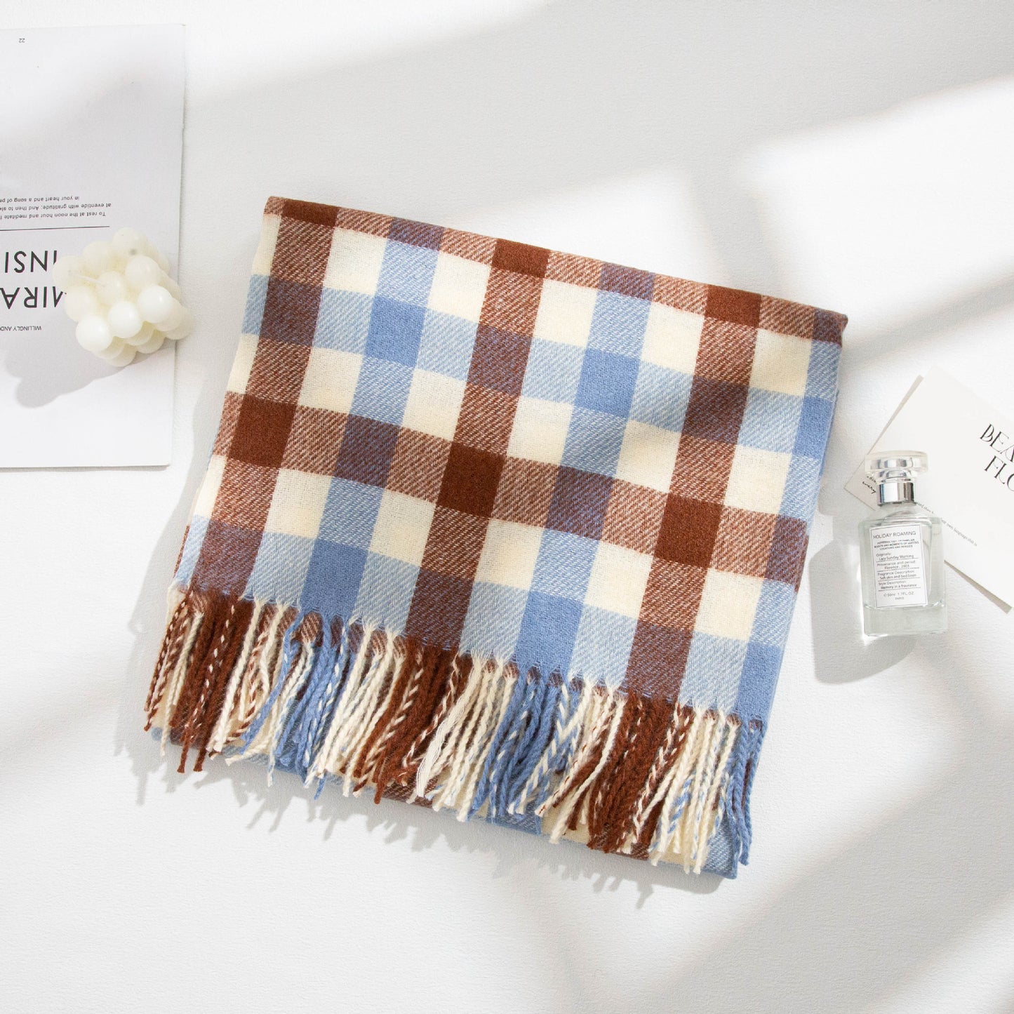 Women's High-grade Plaid Shawl Autumn Versatile Fashion Scarfs