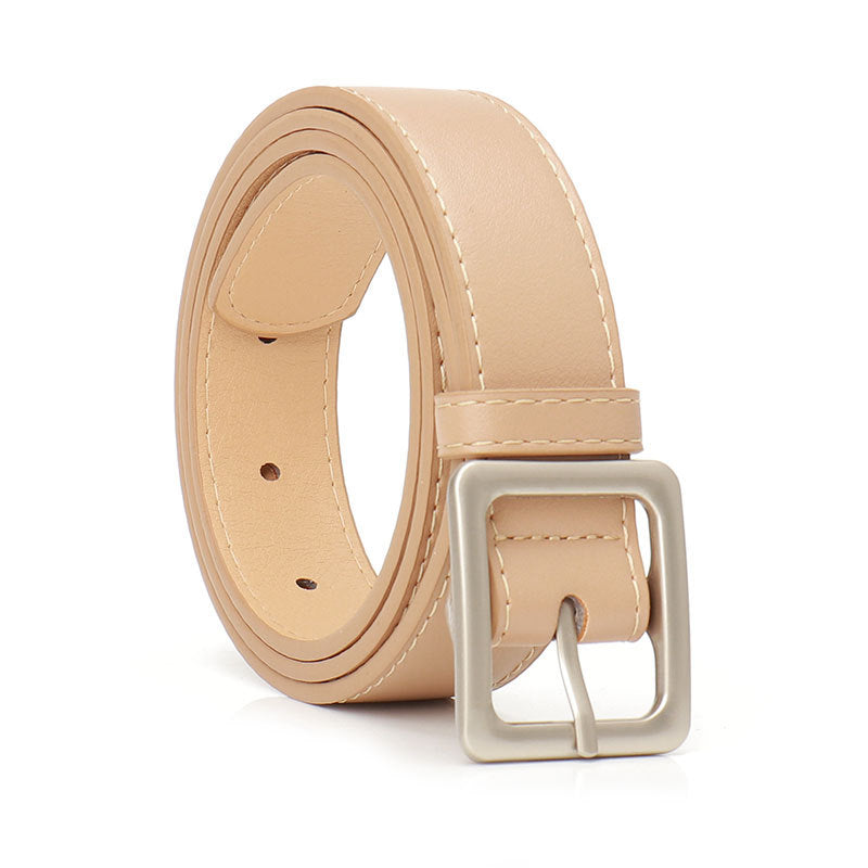 Women's Buckle Leather Korean Style Dress Decoration Belts