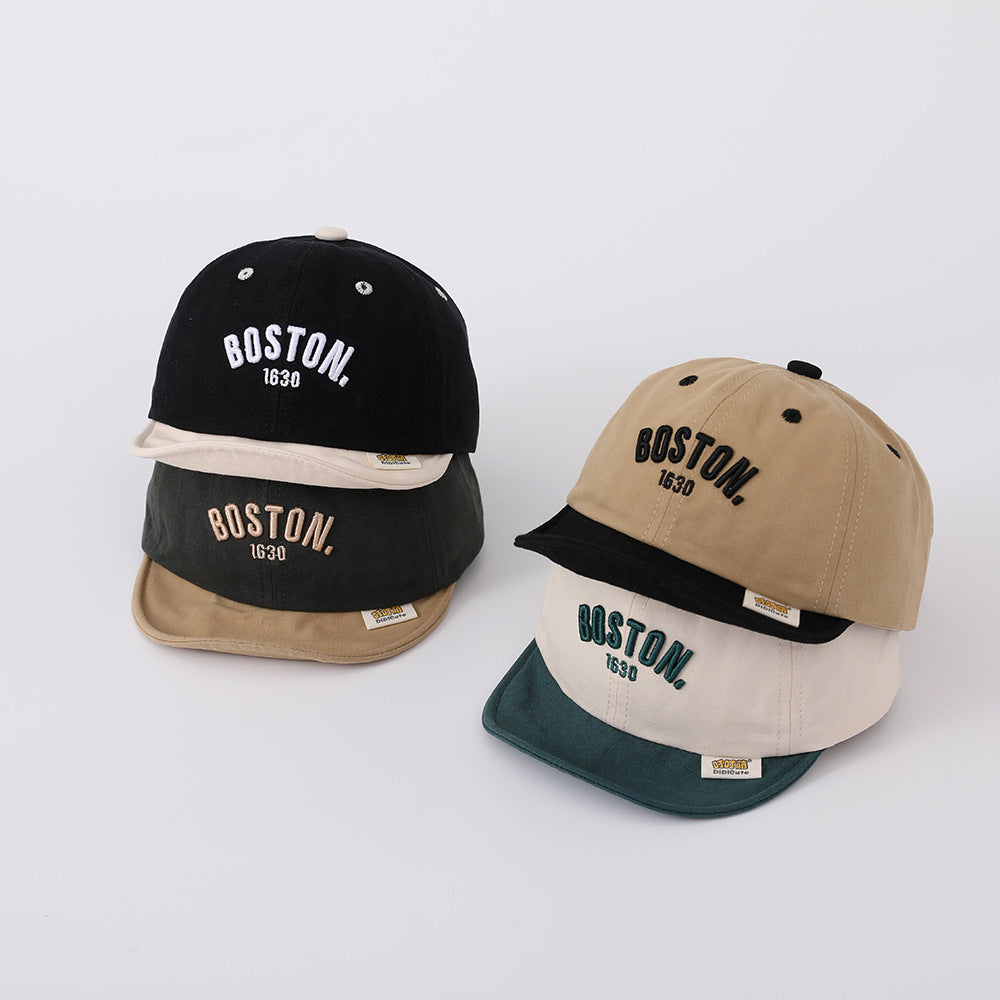 Hat Thin Peaked Korean Letter Boys Kids' Headwear