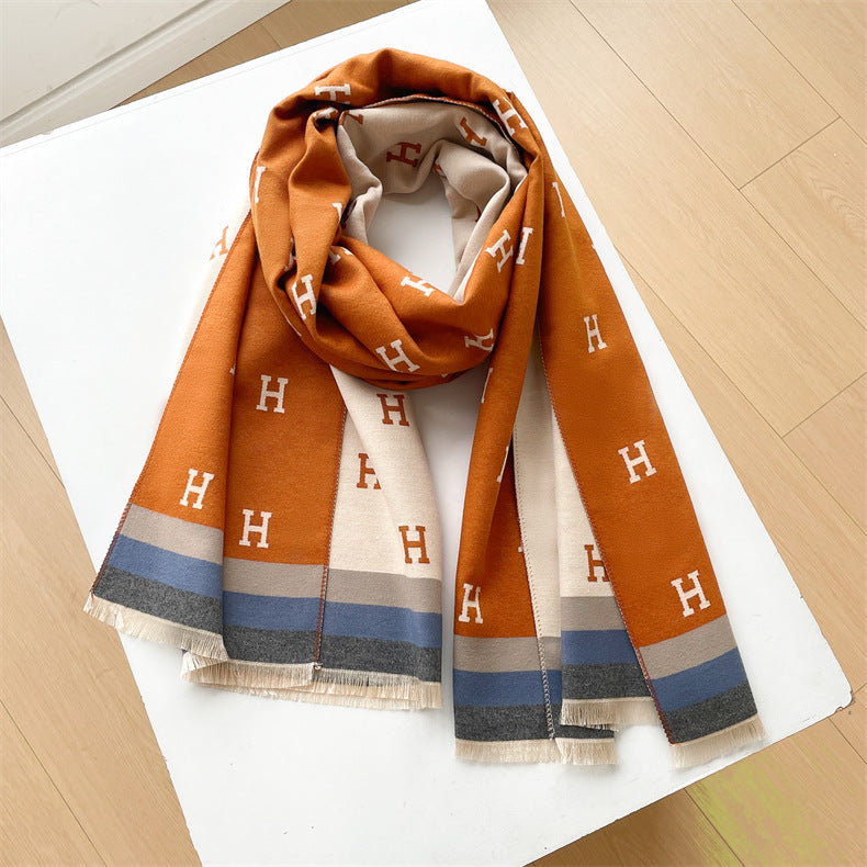 Women's High-grade Warm Shawl Winter Simple Casual Scarfs