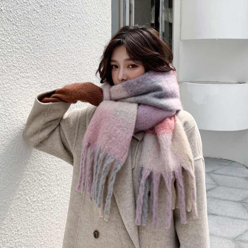 Women's Winter High-grade Versatile Korean Style Fringe Scarfs