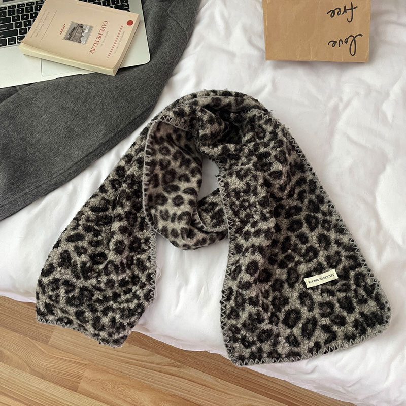 Kind Of Cycle Leopard Print Small Curls Female Fashionable Scarfs