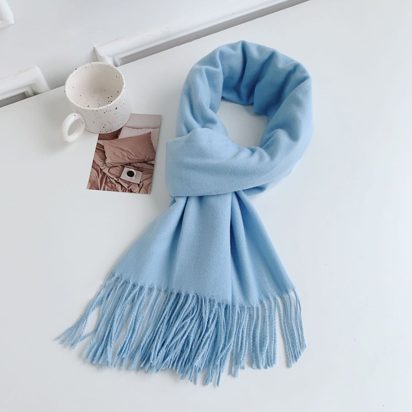 Women's Solid Color Korean Stylish Simple Versatile Scarfs