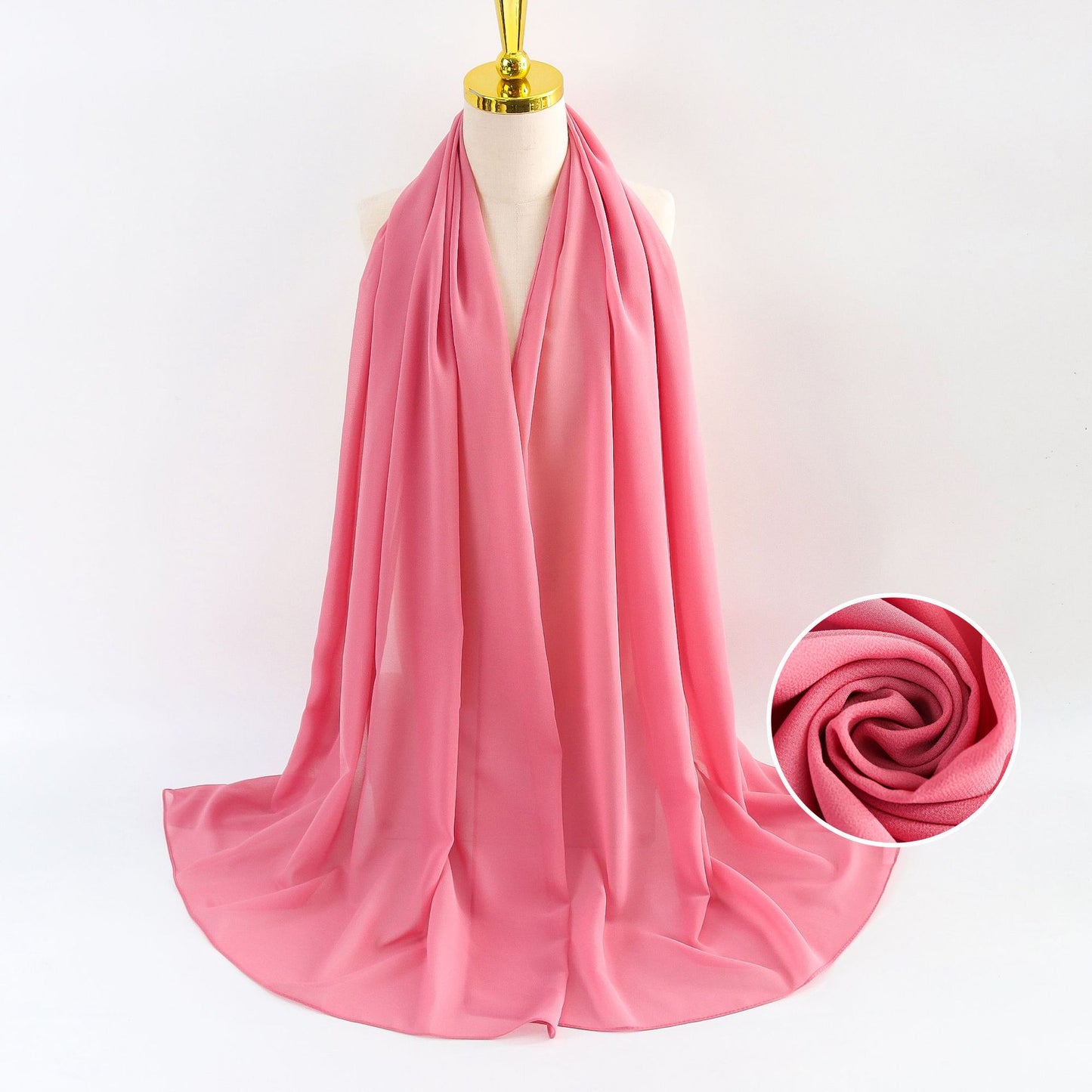 Women's Pearl Chiffon Solid Color Bubble Bag Scarfs