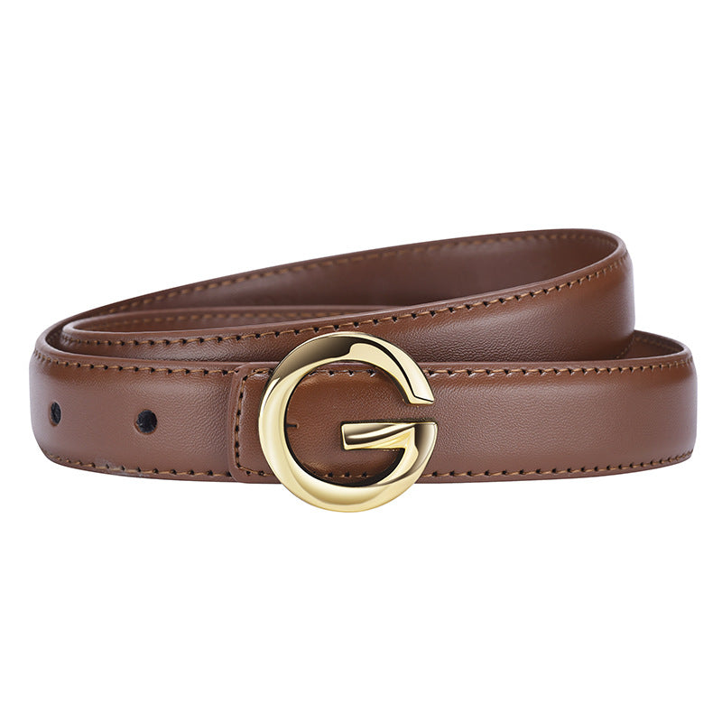 Women's Buckle Thin Fashionable Casual Light Luxury Belts