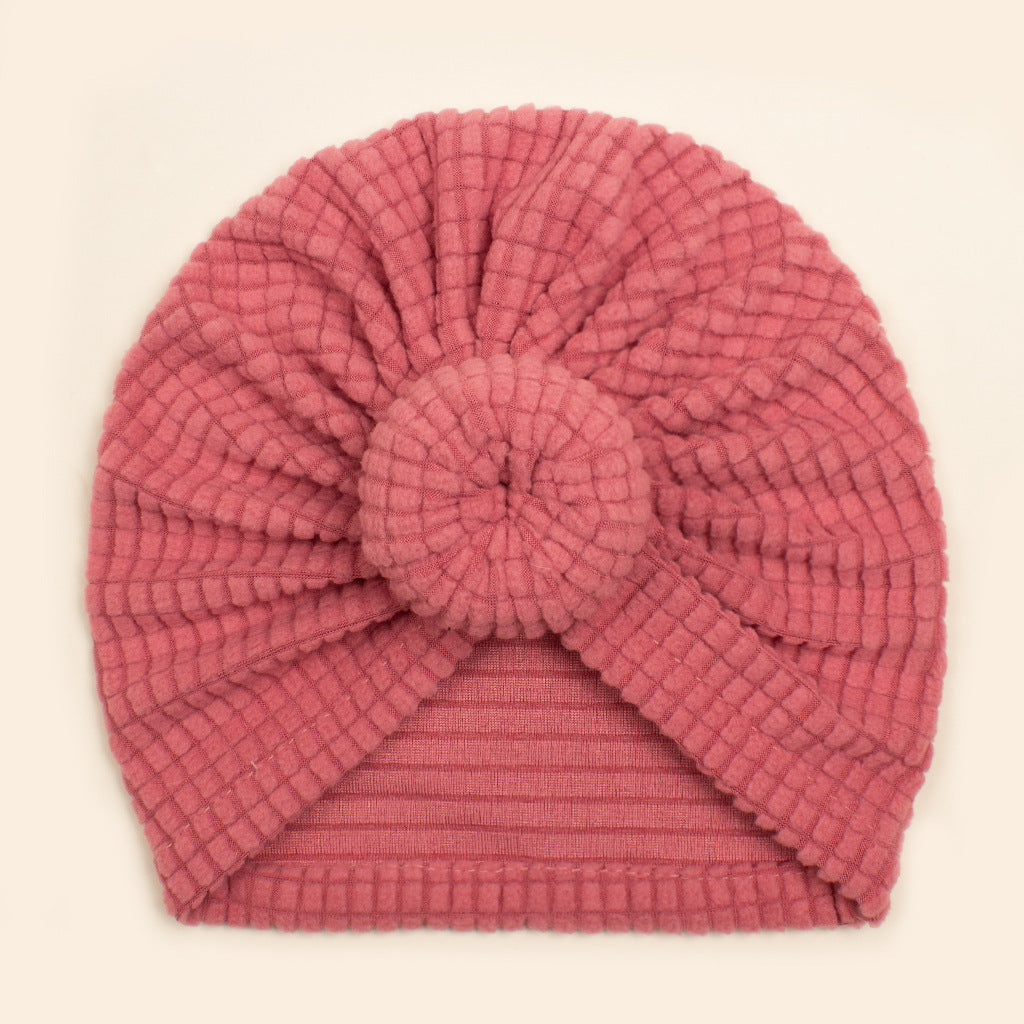 Winter Solid Color Donut Tam-o'-shanter Soft Stretch Kids' Headwear