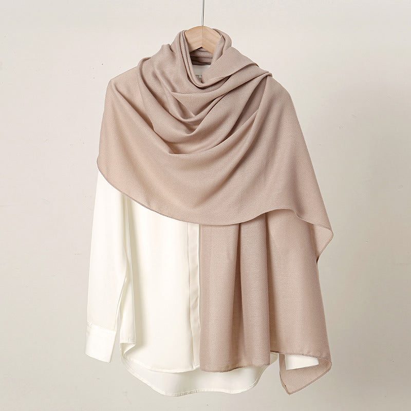 Women's Monochrome Linen Popular Solid Color Cotton Scarfs