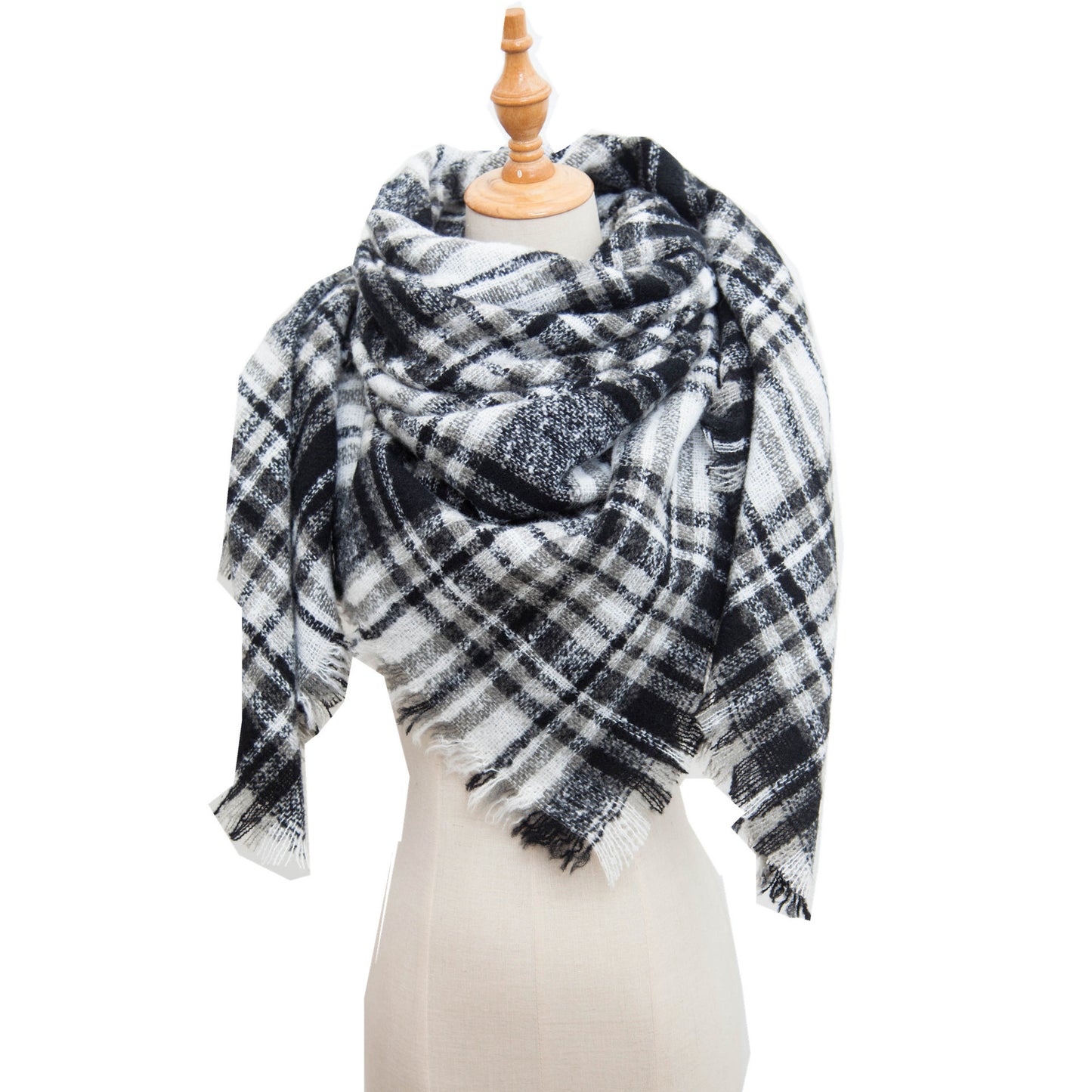 Versatile Source Shawl Large Plaid Triangle Scarfs