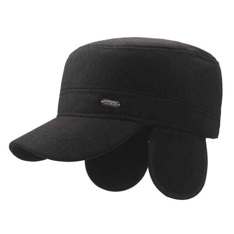 Men's Short Brim Flat-top Hat Outdoor Keep Warm Hats & Caps