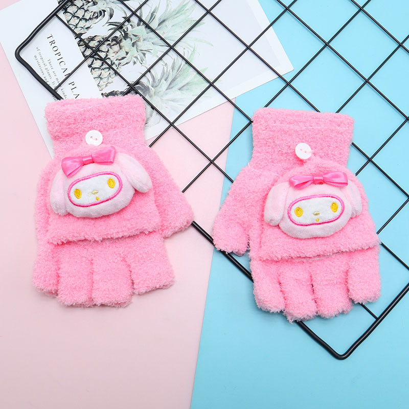 Flip Warm Cute Primary School Clow Gloves