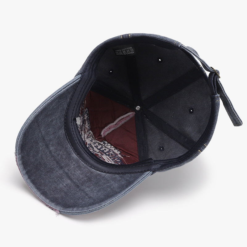 Men's Ripped Pentagram Outdoor Baseball Sports Travel Hats & Caps