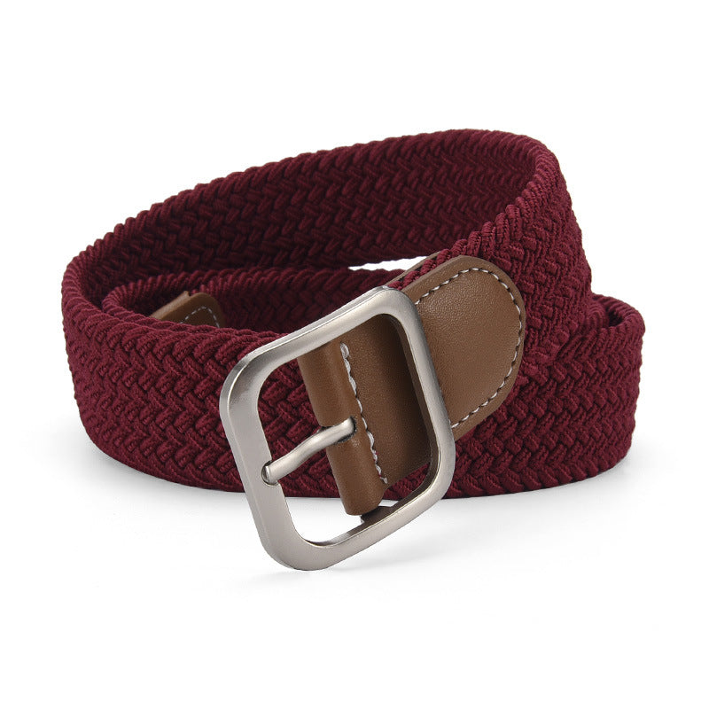 Women's & Men's Pin Buckle Woven Elastic Casual Canvas Belts