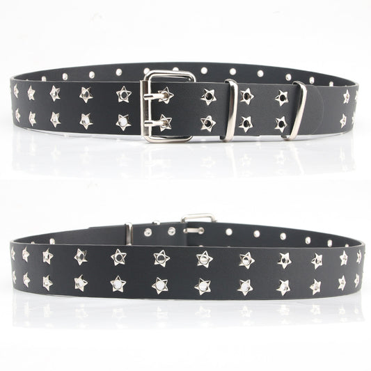 Women's Row Air Hole Fashion Casual Punk Belts