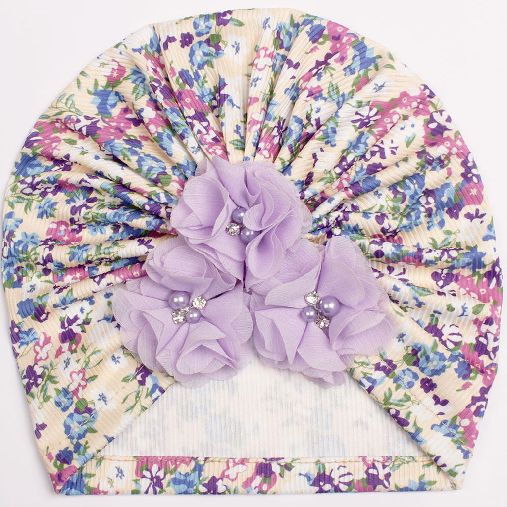 Children's Summer Beanie Thread Small Floral Flower Kids' Headwear