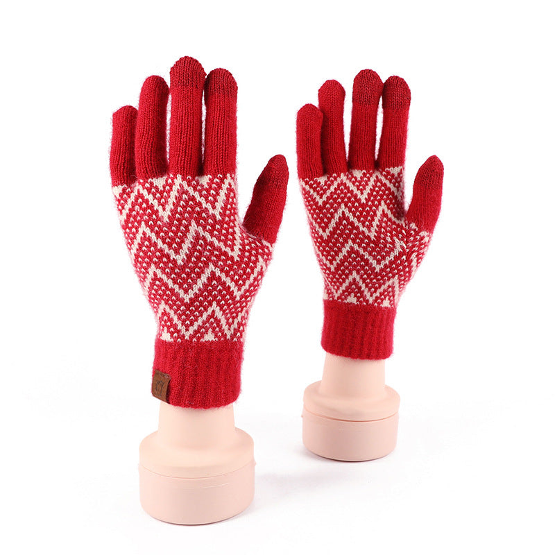 Zodiac Anniversary Year Red Winter Warm Gloves